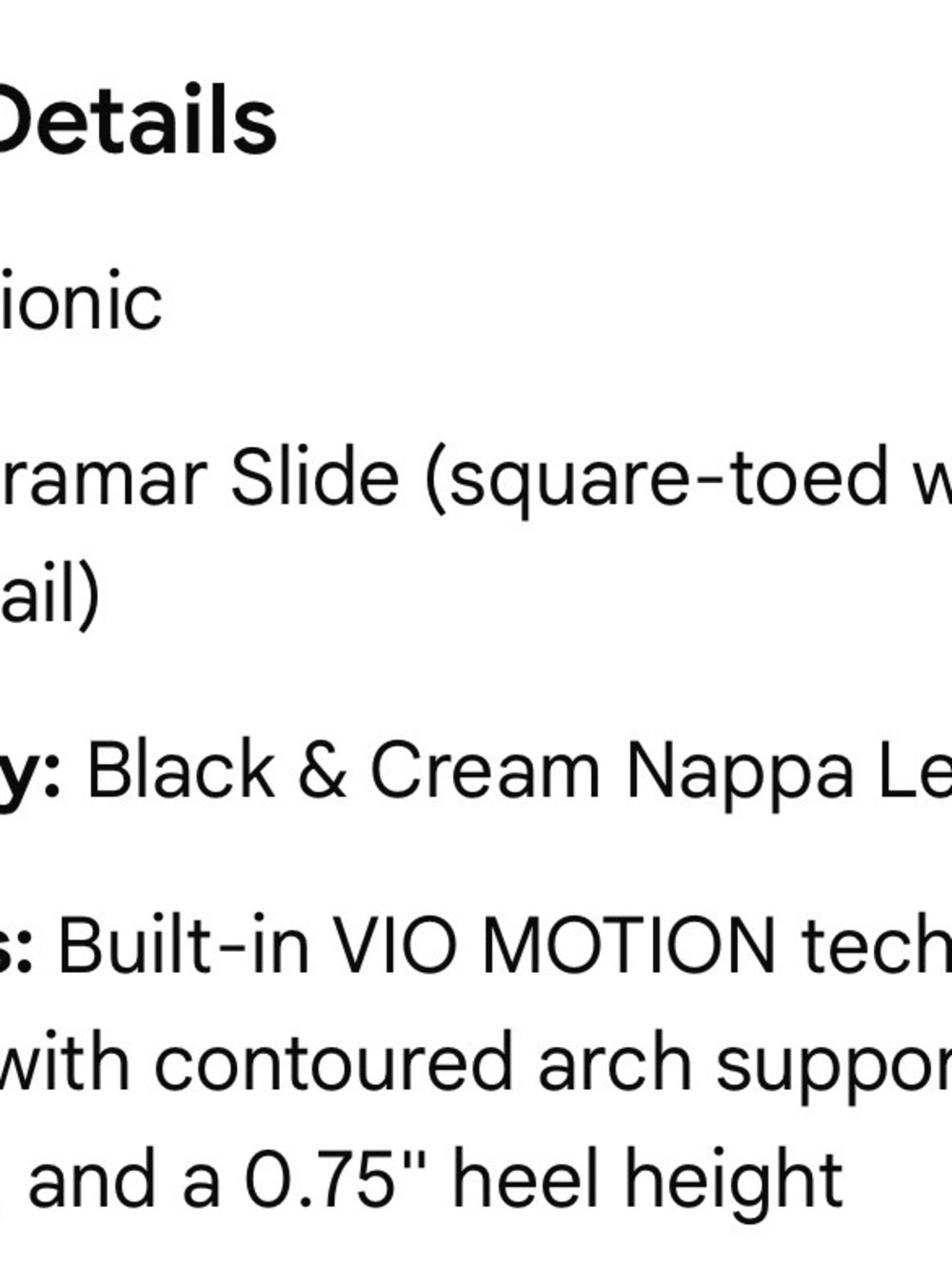 Vionic Miramar Black and Cream Slide Sandals - Picture 6 of 6